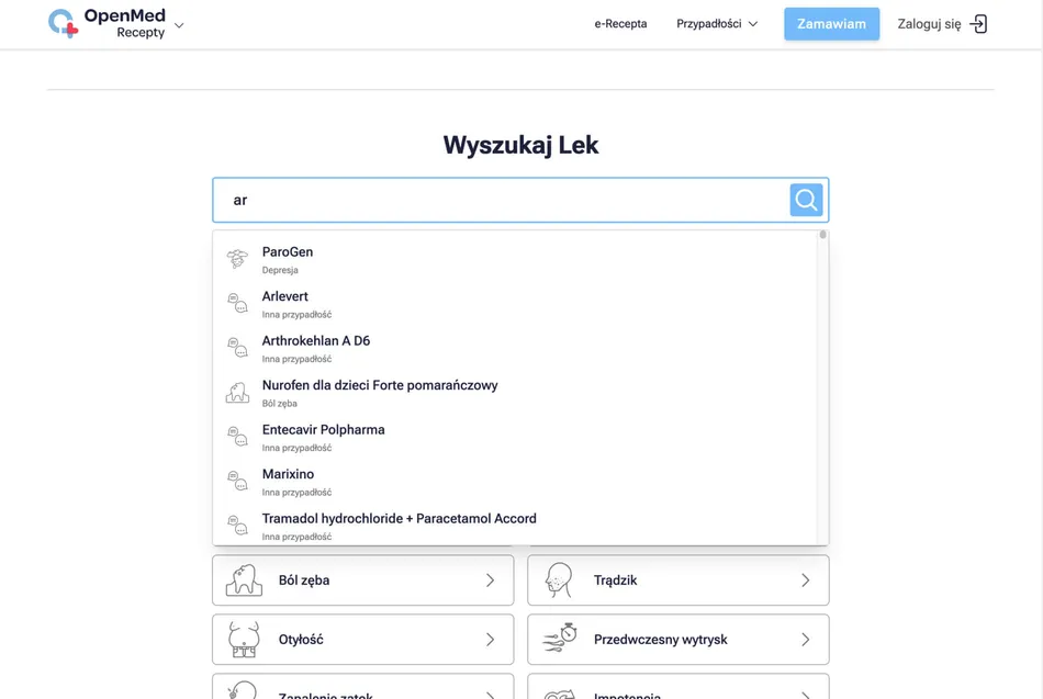 Wygodna wyszukiwarka leków.