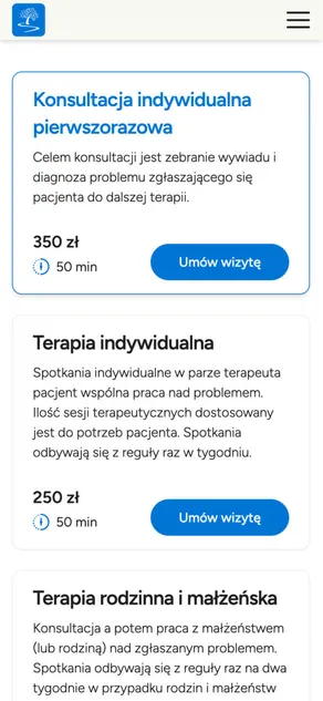 Przejrzysty cennik usług psychoterapeutycznych.